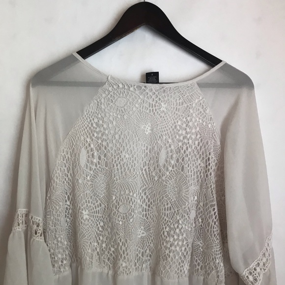 Torrid Crochet Long Bell Sleeves Top - Picture 8 of 9